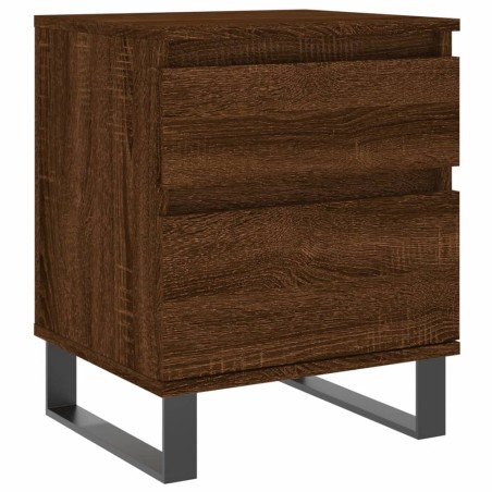 vidaXL Comodino Rovere Marrone 40x35x50 cm in Legno Multistrato