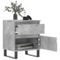 vidaXL Comodini 2pz Grigio Cemento 40x35x50 cm in Legno Multistrato