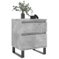 vidaXL Comodini 2pz Grigio Cemento 40x35x50 cm in Legno Multistrato