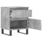 vidaXL Comodini 2pz Grigio Cemento 40x35x50 cm in Legno Multistrato