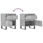 vidaXL Comodini 2pz Grigio Cemento 40x35x50 cm in Legno Multistrato