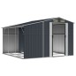 vidaXL Capanno da Giardino Antracite 277x279x179 cm in Acciaio Zincato