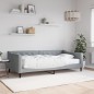 vidaXL Divano Letto con Materasso Grigio Chiaro 100x200 cm in Tessuto vidaXL Divano Letto con Materasso Grigio Chiaro 100x200 cm in Tessuto