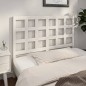 Testiera per Letto Bianca 125,5x4x100 cm Legno Massello di Pino Testiera per Letto Bianca 125,5x4x100 cm Legno Massello di Pino