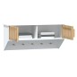 Armadietto Parete Ganci Bianco 80x24x35,5 cm Legno Multistrato Armadietto Parete Ganci Bianco 80x24x35,5 cm Legno Multistrato