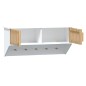 Armadietto Parete Ganci Bianco 80x24x35,5 cm Legno Multistrato Armadietto Parete Ganci Bianco 80x24x35,5 cm Legno Multistrato