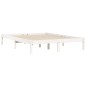 vidaXL Giroletto Bianco 140x190 cm in Legno Massello di Pino vidaXL Giroletto Bianco 140x190 cm in Legno Massello di Pino