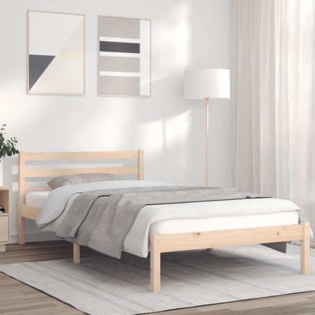 vidaXL Giroletto 90x190 cm in Legno Massello di Pino 3FT Single