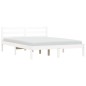 vidaXL Giroletto Bianco 135x190 cm Legno Massello di Pino 4FT6 Double vidaXL Giroletto Bianco 135x190 cm Legno Massello di Pino 4FT6 Double