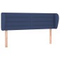 Testiera ad Orecchio Blu 147x23x78/88cm in Tessuto Testiera ad Orecchio Blu 147x23x78/88cm in Tessuto