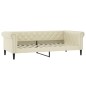 vidaXL Divano Letto Estraibile con Materassi Crema 90x200cm Similpelle vidaXL Divano Letto Estraibile con Materassi Crema 90x200cm Similpelle
