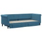 vidaXL Divano Letto Estraibile con Cassetti Blu 80x200 cm in Velluto vidaXL Divano Letto Estraibile con Cassetti Blu 80x200 cm in Velluto