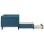 vidaXL Divano Letto Estraibile con Cassetti Blu 80x200 cm in Velluto vidaXL Divano Letto Estraibile con Cassetti Blu 80x200 cm in Velluto