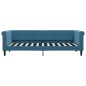 vidaXL Divano Letto Estraibile con Cassetti Blu 80x200 cm in Velluto vidaXL Divano Letto Estraibile con Cassetti Blu 80x200 cm in Velluto