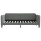vidaXL Divano Letto Estraibile Cassetti Grigio Scuro 80x200cm Tessuto vidaXL Divano Letto Estraibile Cassetti Grigio Scuro 80x200cm Tessuto