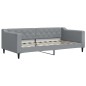 vidaXL Divano Letto con Materasso Grigio Chiaro 90x190 cm in Tessuto