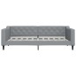 vidaXL Divano Letto con Materasso Grigio Chiaro 90x190 cm in Tessuto