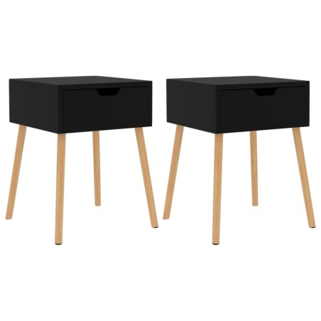 vidaXL Comodini 2 pz Neri 40x40x56 cm in Legno Multistrato