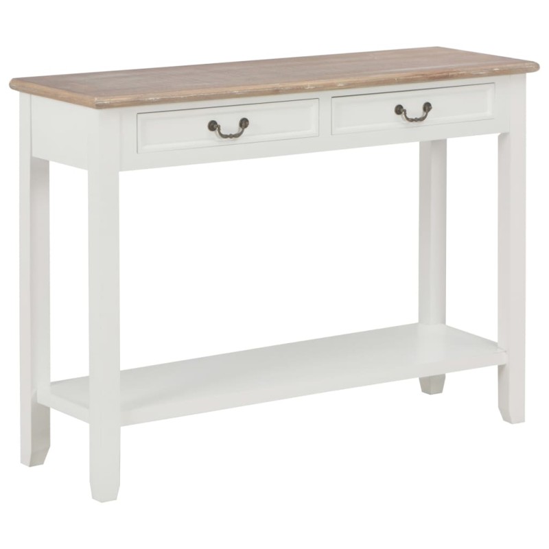 vidaXL Tavolo Consolle Bianco 110x35x80 cm in Legno vidaXL Tavolo Consolle Bianco 110x35x80 cm in Legno