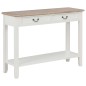 vidaXL Tavolo Consolle Bianco 110x35x80 cm in Legno vidaXL Tavolo Consolle Bianco 110x35x80 cm in Legno