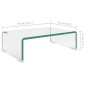 vidaXL Mobile/Rialzo porta TV in Vetro Bianco 40x25x11 cm vidaXL Mobile/Rialzo porta TV in Vetro Bianco 40x25x11 cm
