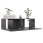 vidaXL Mobile Porta TV Grigio Lucido 100x30x30 cm in Truciolato vidaXL Mobile Porta TV Grigio Lucido 100x30x30 cm in Truciolato