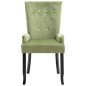 vidaXL Sedia da Pranzo con Braccioli in Velluto Verde Chiaro vidaXL Sedia da Pranzo con Braccioli in Velluto Verde Chiaro