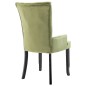 vidaXL Sedia da Pranzo con Braccioli in Velluto Verde Chiaro vidaXL Sedia da Pranzo con Braccioli in Velluto Verde Chiaro