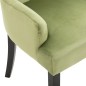 vidaXL Sedia da Pranzo con Braccioli in Velluto Verde Chiaro vidaXL Sedia da Pranzo con Braccioli in Velluto Verde Chiaro