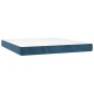 vidaXL Giroletto a Molle con Materasso Blu Scuro 180x200 cm in Velluto