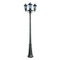 vidaXL Lampione da Giardino 3 Bracci 215 cm Verde Scuro/Nero Alluminio vidaXL Lampione da Giardino 3 Bracci 215 cm Verde Scuro/Nero Alluminio