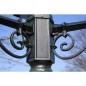 vidaXL Lampione da Giardino 3 Bracci 215 cm Verde Scuro/Nero Alluminio vidaXL Lampione da Giardino 3 Bracci 215 cm Verde Scuro/Nero Alluminio