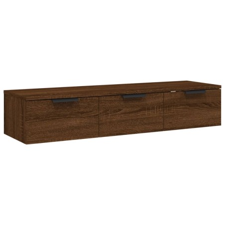 Armadietto a Muro Rovere Marrone 102x30x20 cm Legno Multistrato
