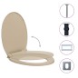 vidaXL Copriwater Chiusura Ammortizzata e Sgancio Rapido Beige Ovale vidaXL Copriwater Chiusura Ammortizzata e Sgancio Rapido Beige Ovale