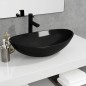vidaXL Lavandino in Vetro Temperato 54,5x35x15,5 cm Nero vidaXL Lavandino in Vetro Temperato 54,5x35x15,5 cm Nero