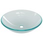 vidaXL Lavandino con Rubinetto e Piletta in Vetro Temperato Satinato vidaXL Lavandino con Rubinetto e Piletta in Vetro Temperato Satinato