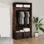 Armadio Rovere Fumo 100x50x200 cm in Legno Multistrato Armadio Rovere Fumo 100x50x200 cm in Legno Multistrato
