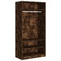 Armadio Rovere Fumo 100x50x200 cm in Legno Multistrato Armadio Rovere Fumo 100x50x200 cm in Legno Multistrato