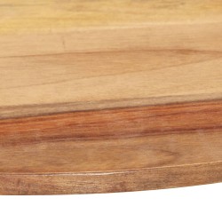 vidaXL Piano Tavolo Legno Massello di Sheesham Rotondo 25-27 mm 80 cm