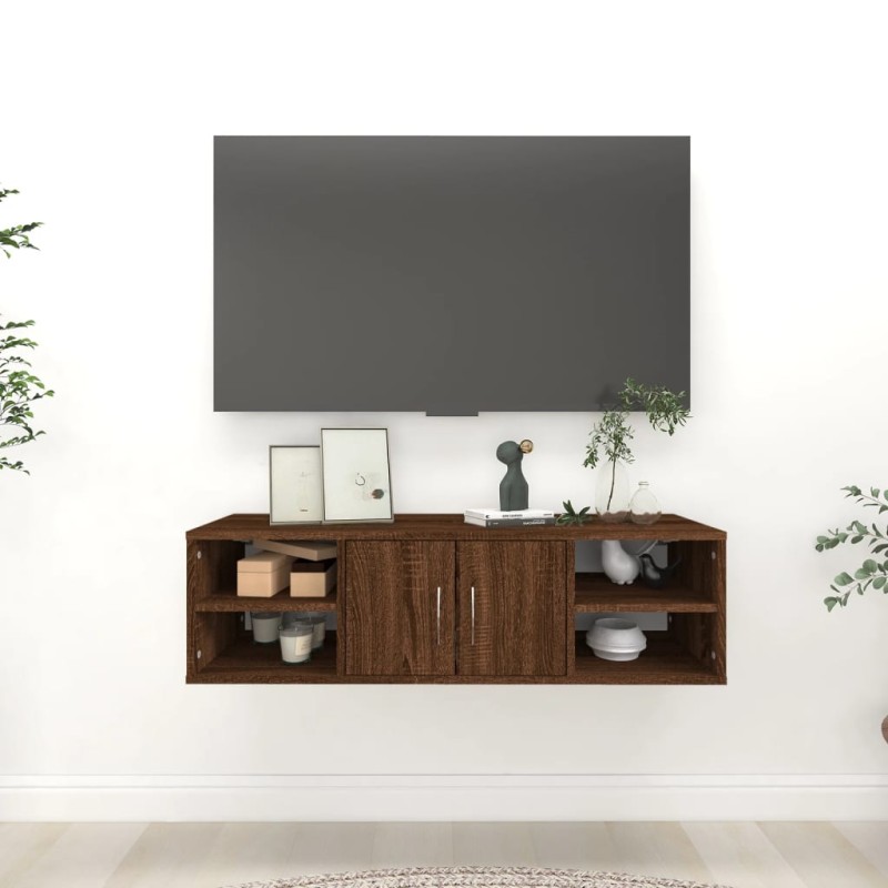 vidaXL Mensola a Muro Rovere Marrone 102x30x29 cm Legno Multistrato vidaXL Mensola a Muro Rovere Marrone 102x30x29 cm Legno Multistrato