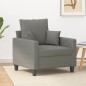 vidaXL Poltrona Grigio Scuro 60 cm in Tessuto vidaXL Poltrona Grigio Scuro 60 cm in Tessuto