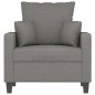 vidaXL Poltrona Grigio Scuro 60 cm in Tessuto vidaXL Poltrona Grigio Scuro 60 cm in Tessuto