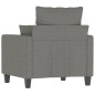 vidaXL Poltrona Grigio Scuro 60 cm in Tessuto vidaXL Poltrona Grigio Scuro 60 cm in Tessuto