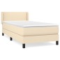 vidaXL Giroletto a Molle con Materasso Crema 90x200 cm inTessuto