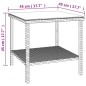 Tavolino Nero 45x45x45 cm Polyrattan e Vetro Temperato Tavolino Nero 45x45x45 cm Polyrattan e Vetro Temperato