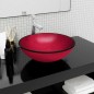 vidaXL Lavandino in Vetro Temperato 42x14 cm Rosso vidaXL Lavandino in Vetro Temperato 42x14 cm Rosso