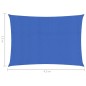 vidaXL Vela Parasole 160 g/m² Blu 2,5x4,5 m in HDPE vidaXL Vela Parasole 160 g/m² Blu 2,5x4,5 m in HDPE