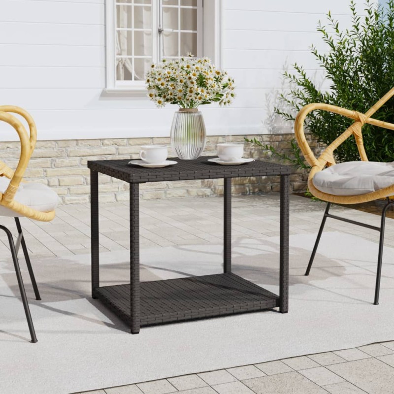 Tavolino Nero 55x45x49 cm in Polyrattan Tavolino Nero 55x45x49 cm in Polyrattan