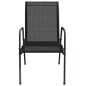vidaXL Set da Pranzo da Giardino 3 pz in Acciaio Nerooutdoor vidaXL Set da Pranzo da Giardino 3 pz in Acciaio Nerooutdoor