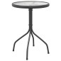 vidaXL Set da Pranzo da Giardino 3 pz in Acciaio Nerooutdoor vidaXL Set da Pranzo da Giardino 3 pz in Acciaio Nerooutdoor